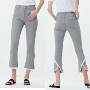 Citizens of Humanity Gray High Rise Crop Flare Jeans 24